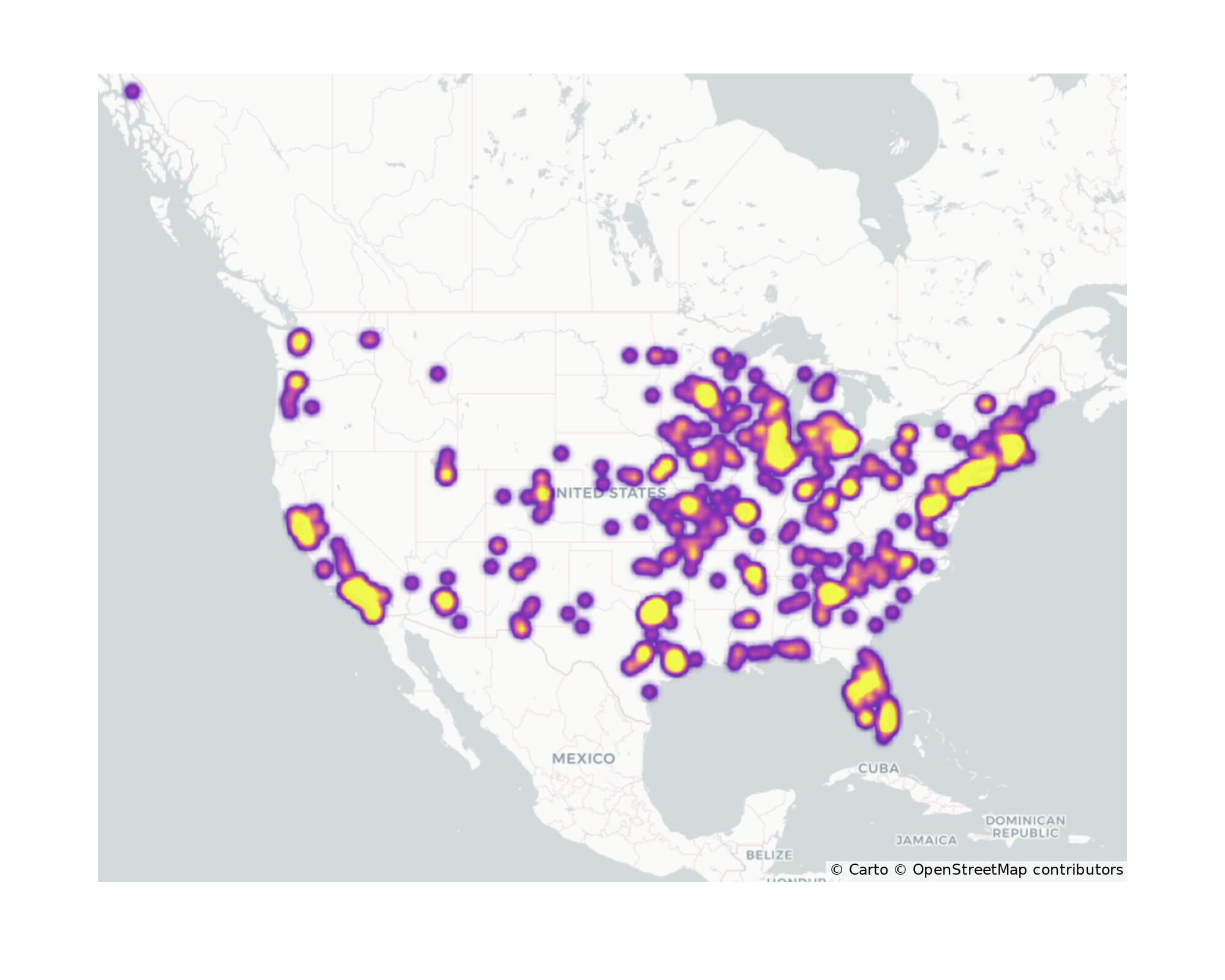 Cinemas Geographical Distribution