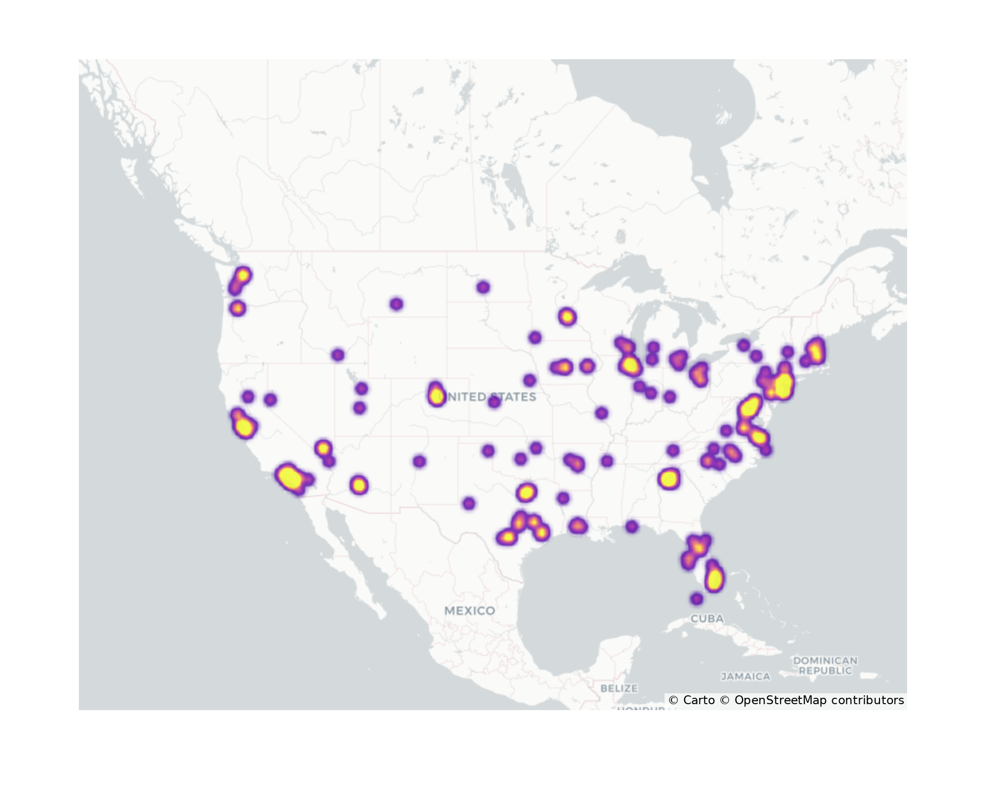 Coffee Shops Geographical Distribution