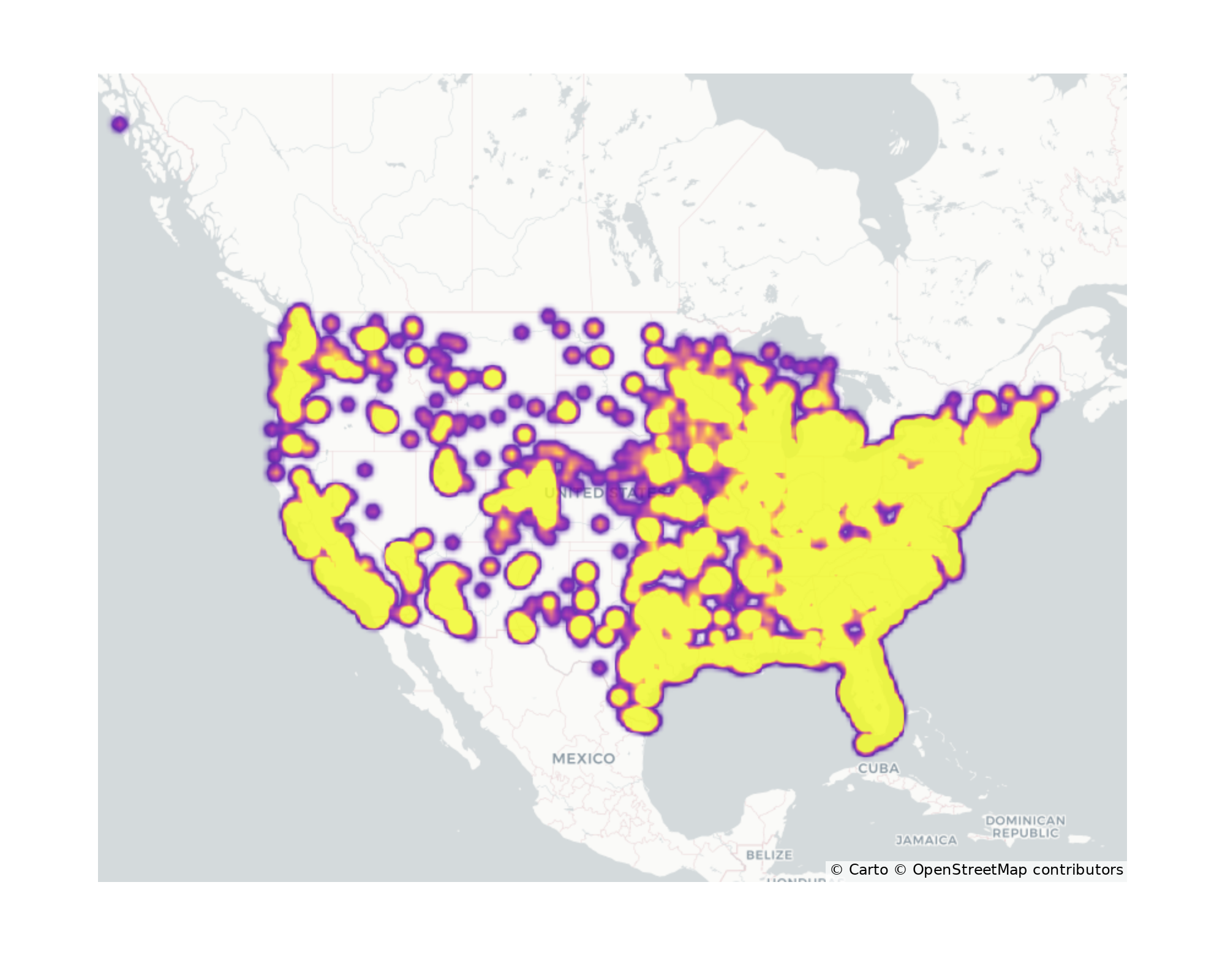 Sitdown Restaurants Geographical Distribution