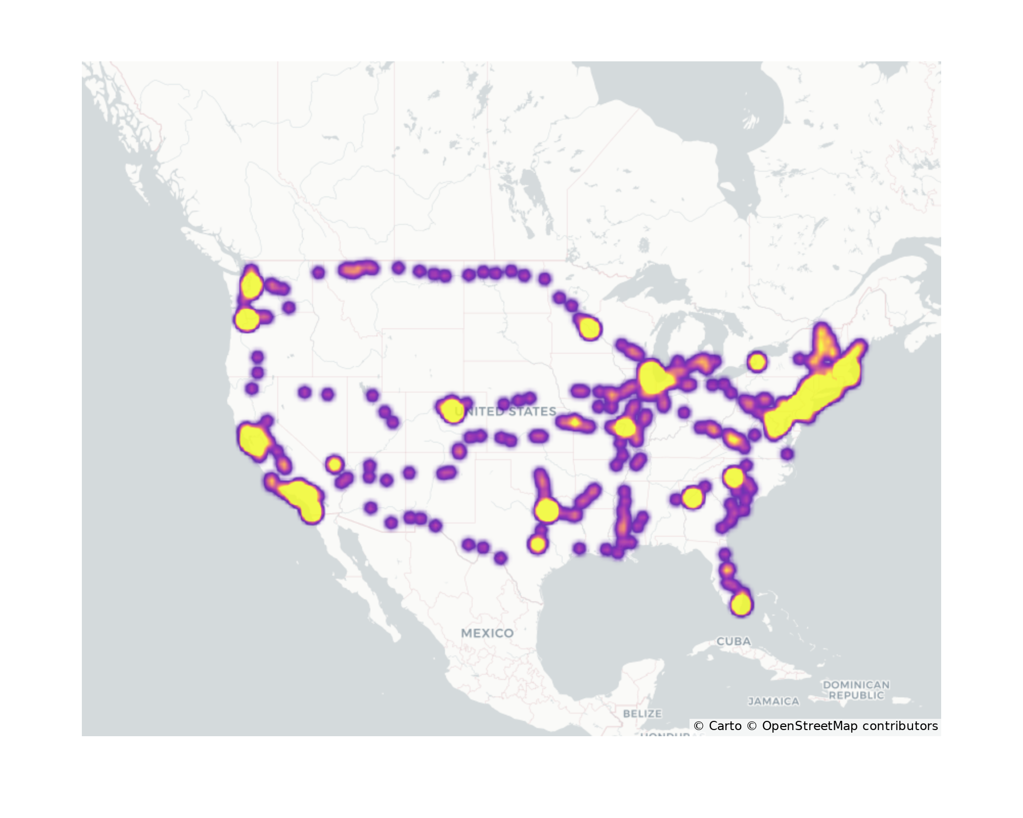 Transit Stations Geographical Distribution