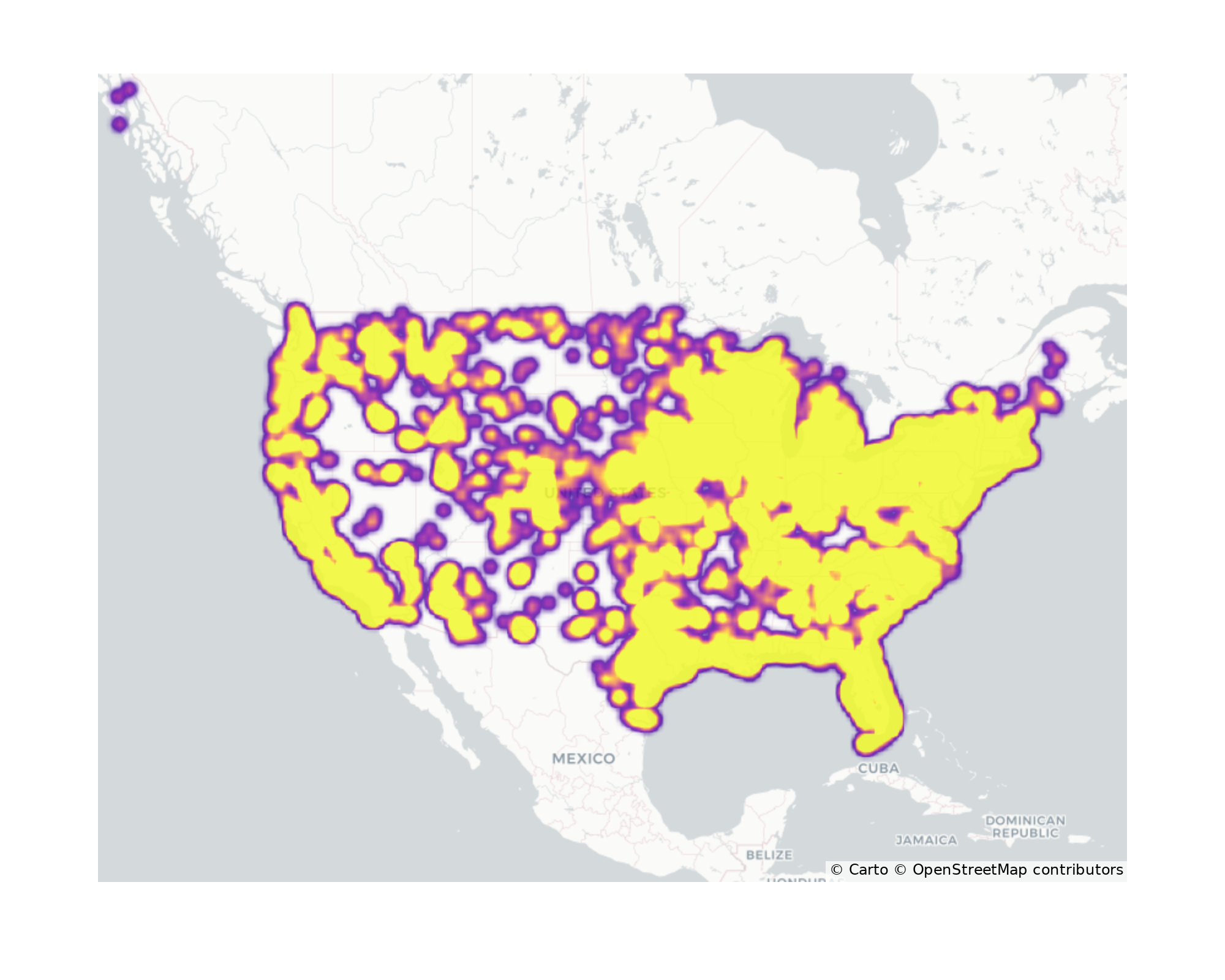 Bars Geographical Distribution
