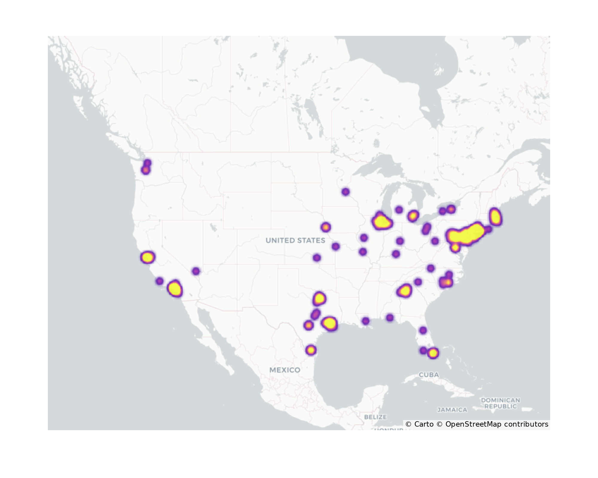 Laundromats Geographical Distribution