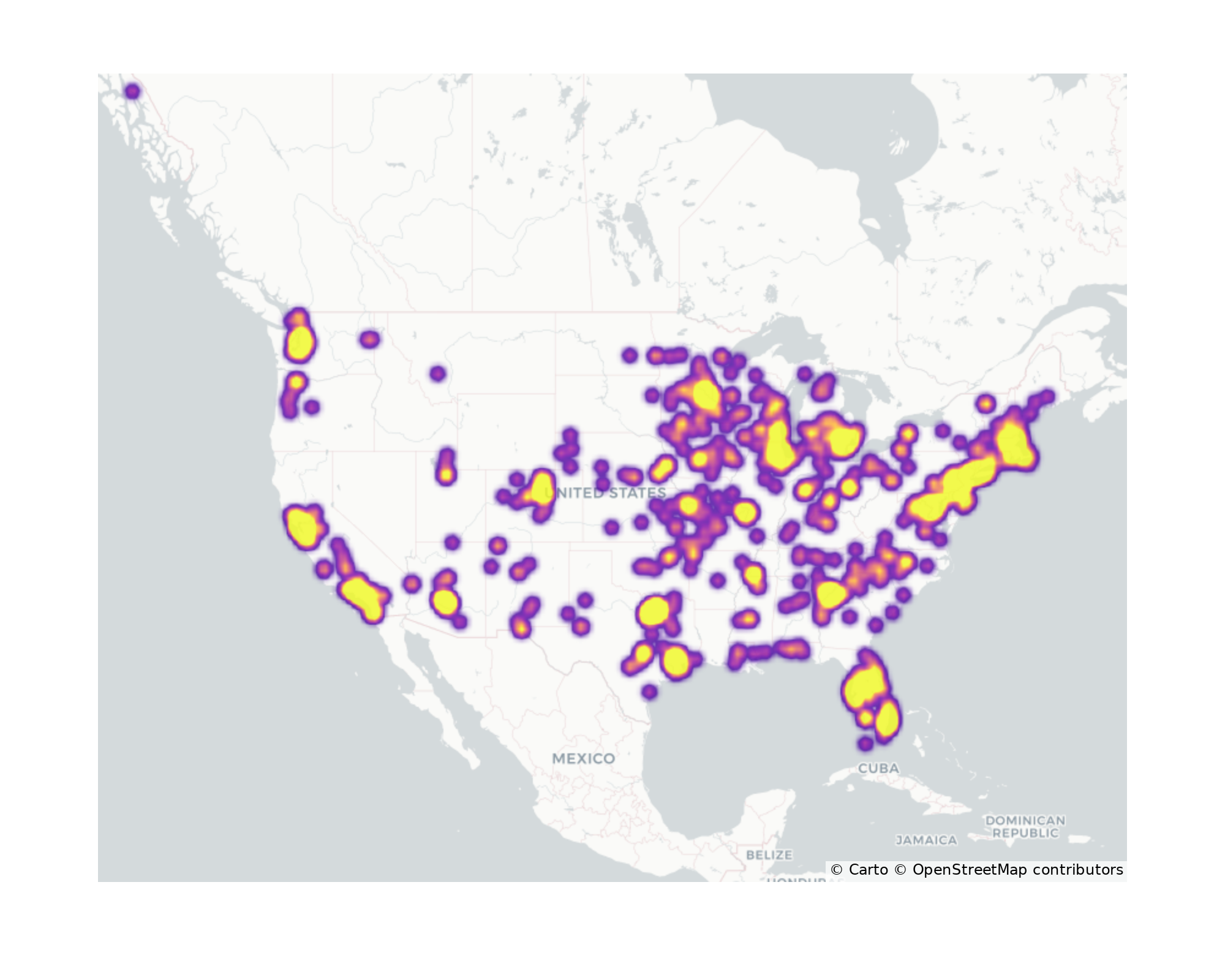Cinemas Geographical Distribution