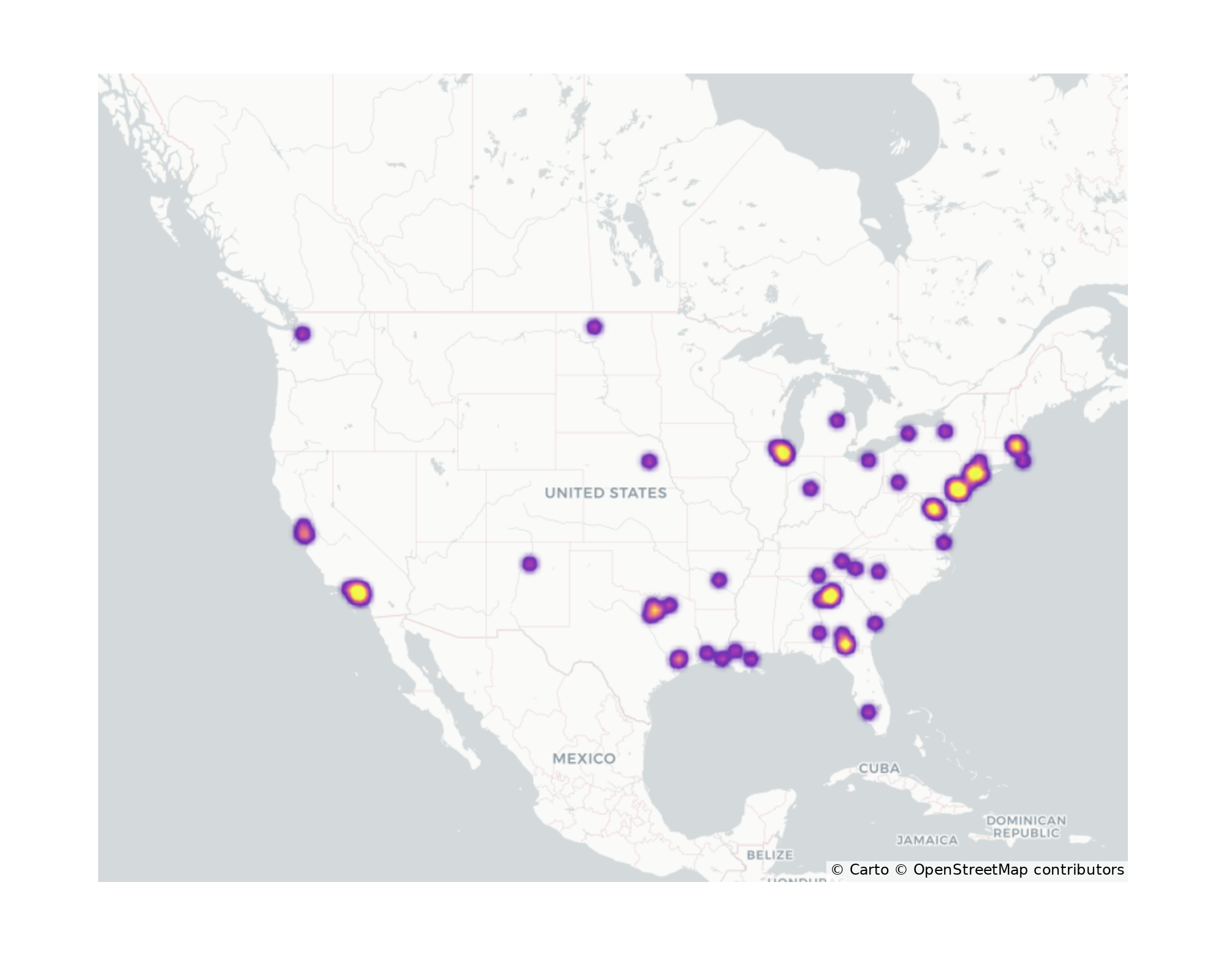 Spiritual Centers Geographical Distribution