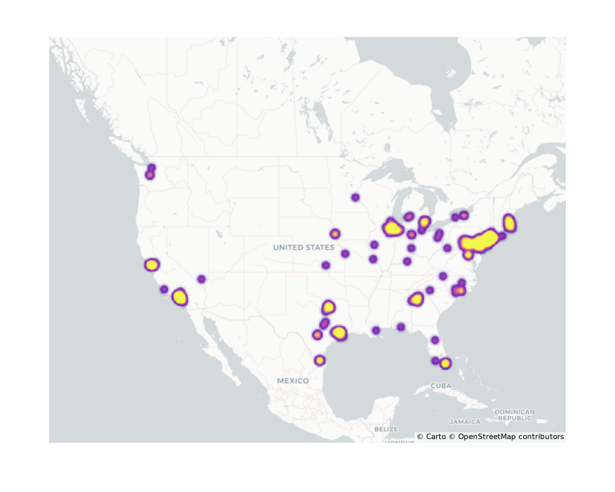 Laundromats Geographical Distribution