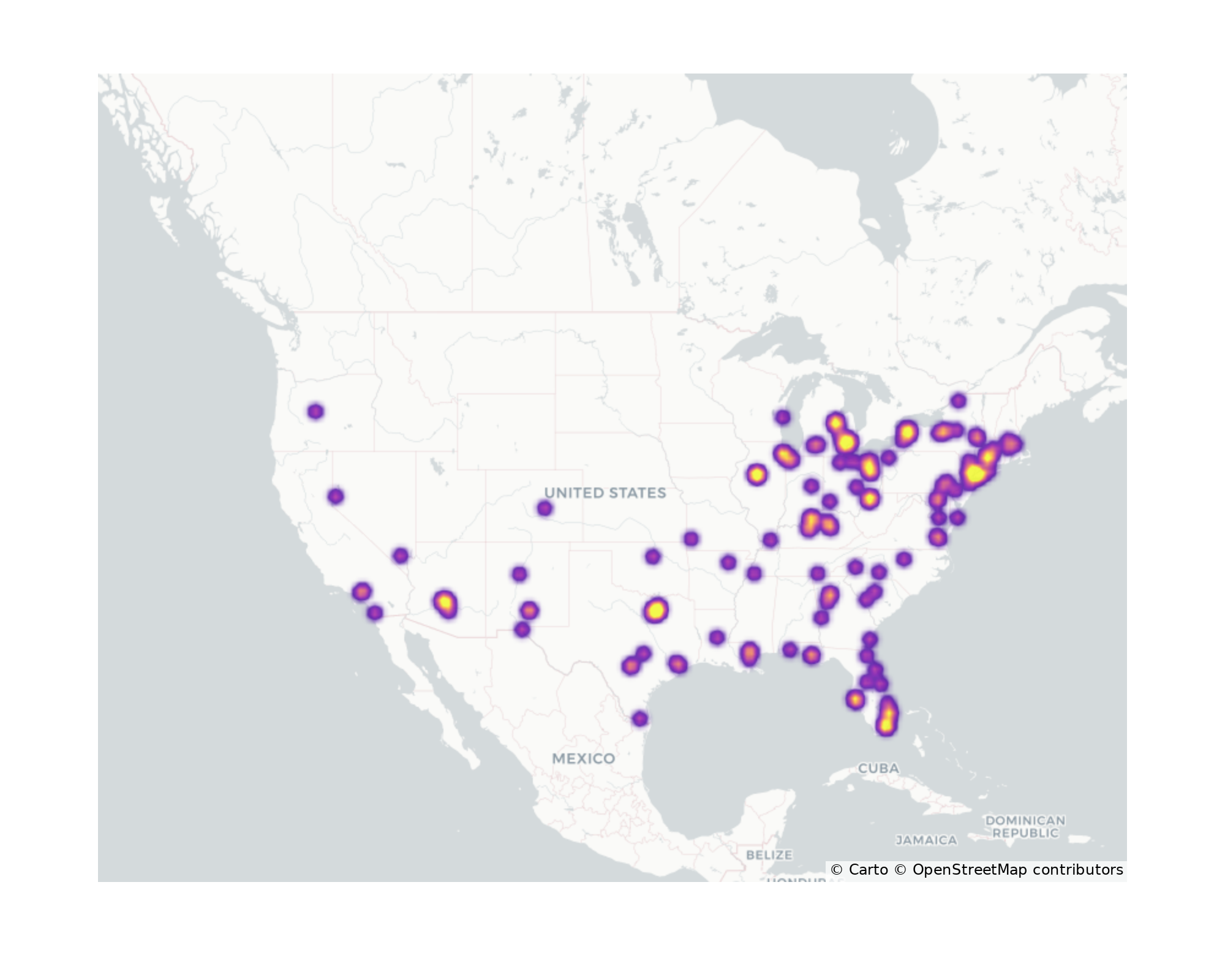 Medical Offices - Neurology Geographical Distribution