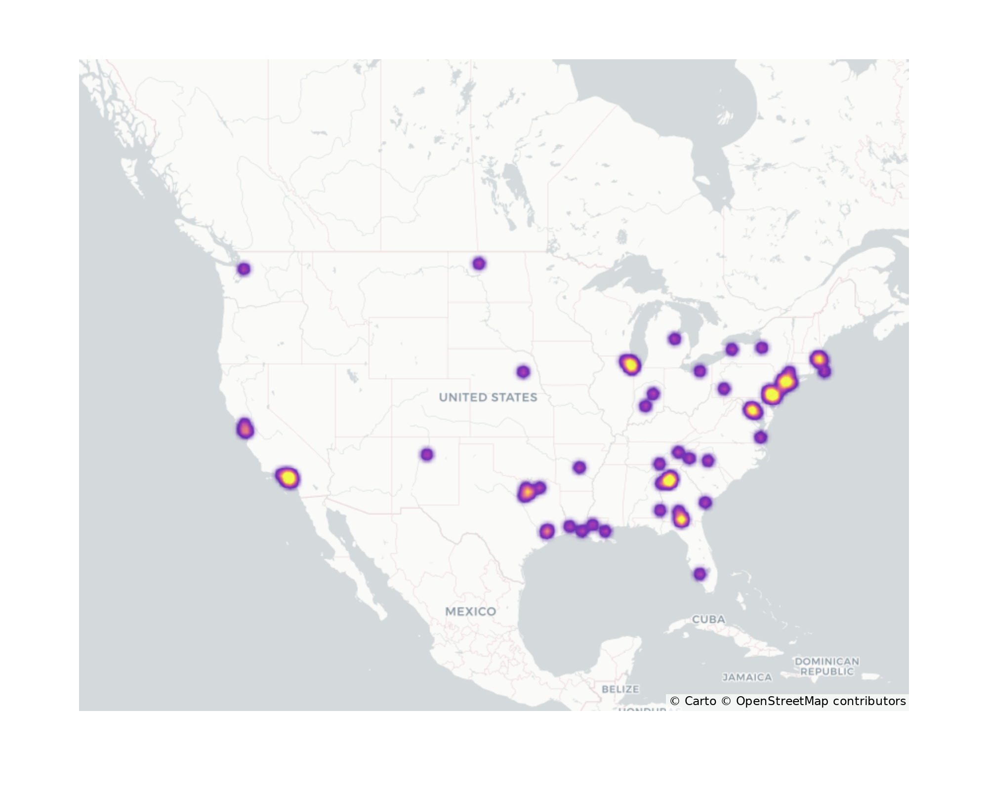 Spiritual Centers Geographical Distribution