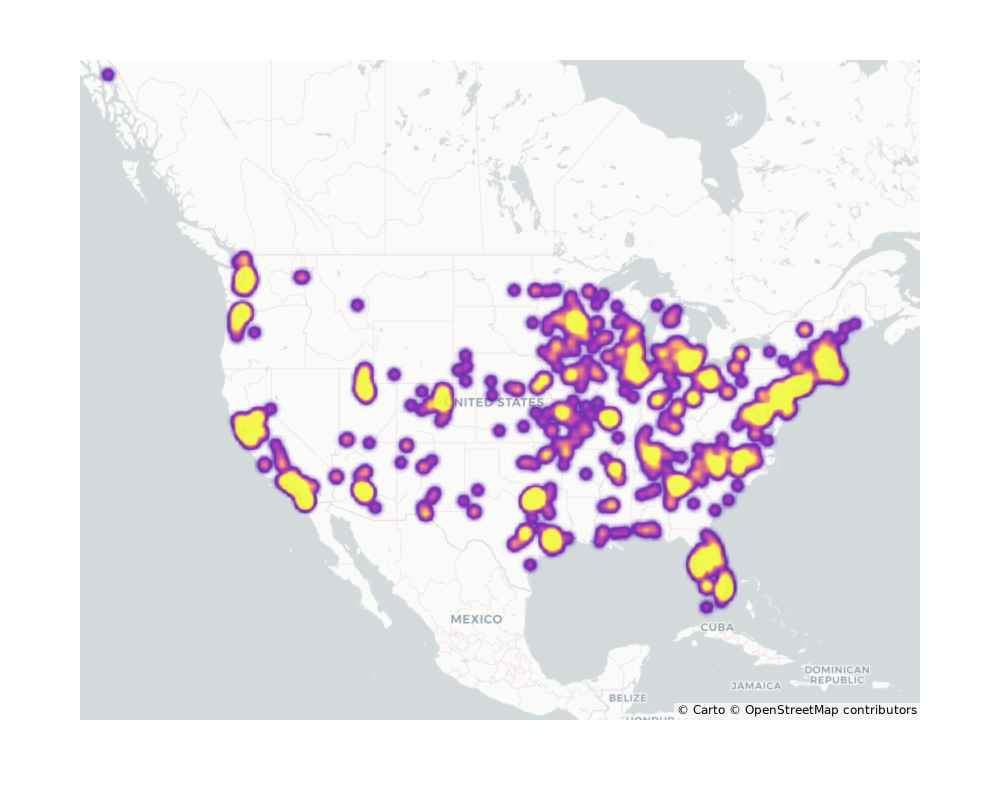 Cinemas Geographical Distribution