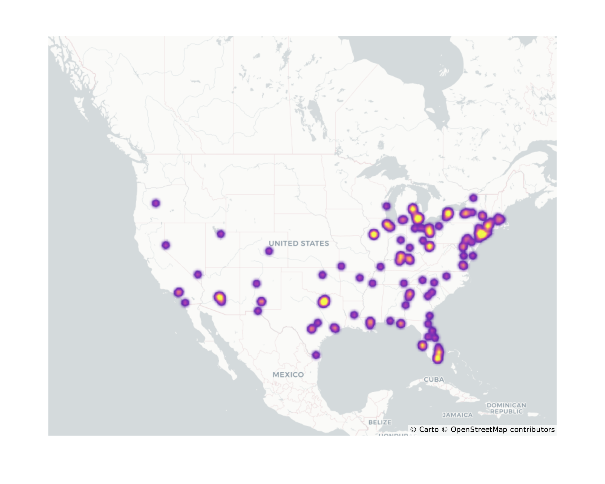 Medical Offices - Neurology Geographical Distribution